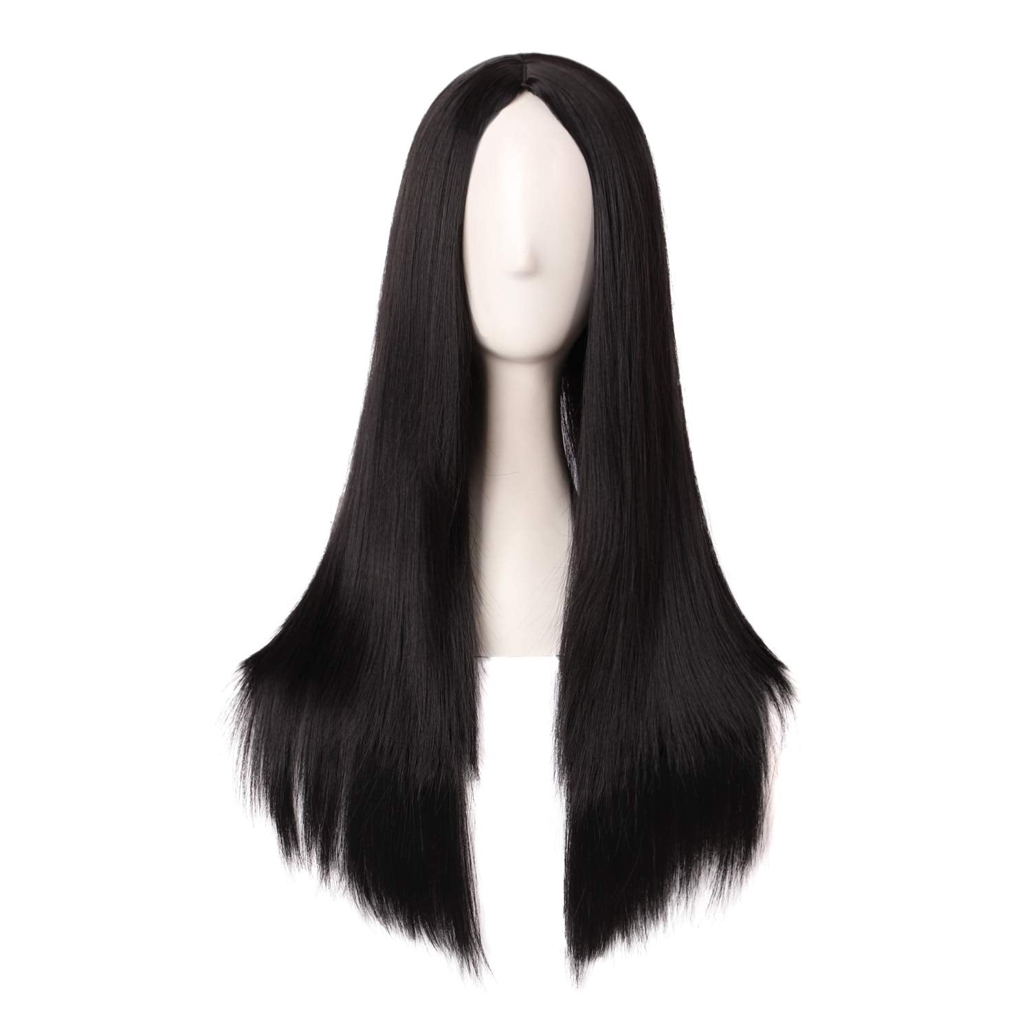 28 Inch/70 cm Women Special Long Straight Synthetic Wig (Black)