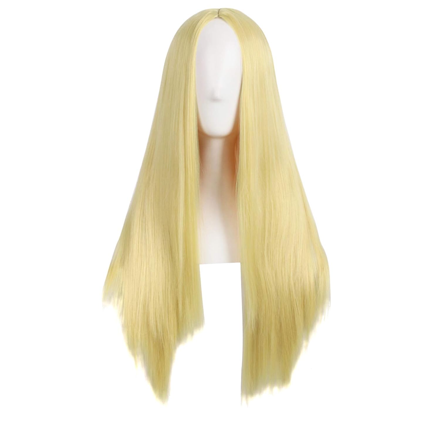 28 Inch/70cm Women Special Long Straight Synthetic Wig (Blonde Yellow)